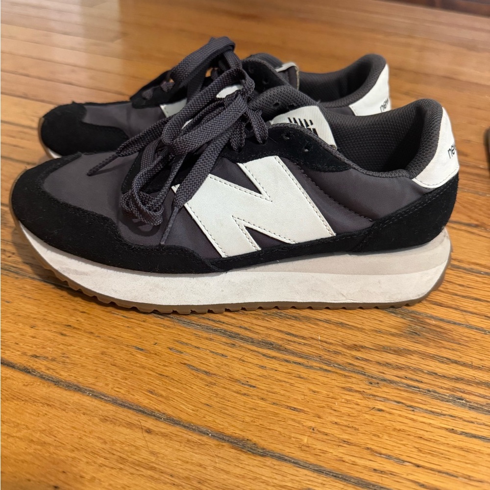 New Balance Gray and White Sneakers